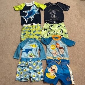 Bundle of shark and Cocomelon Rashguard Set